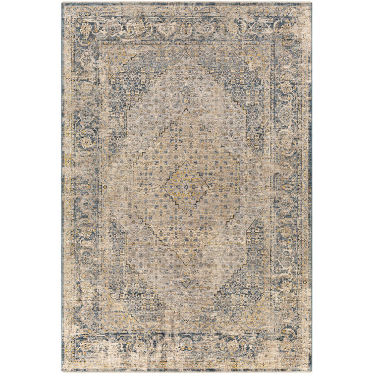Langley Street Gorsuch Oriental Navy/Beige Area Rug Wayfair
